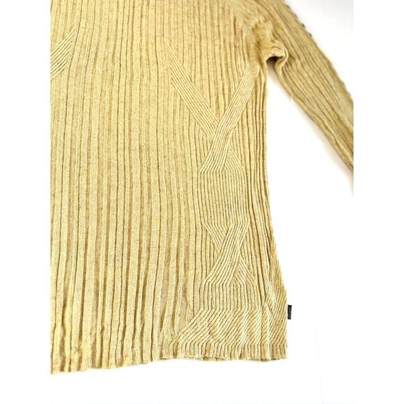Just Cavalli Sweater XXL Light Yellow Brown Lace Up Sleeves Designer Italy Boho - Picture 10 of 16
